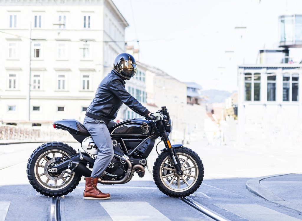 Motorcycle rider on the street