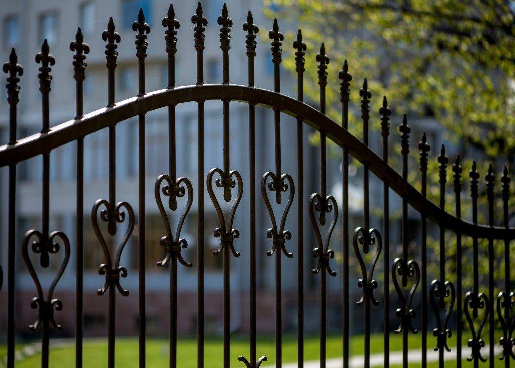 Wrought iron fence