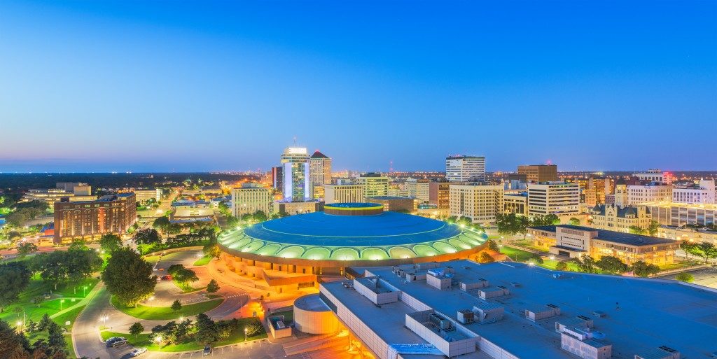 View of Wichita at night