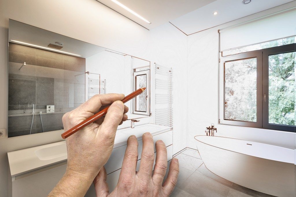 Bathroom renovation sketch