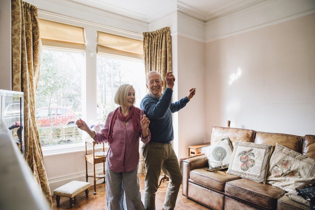 Senior couple dancing