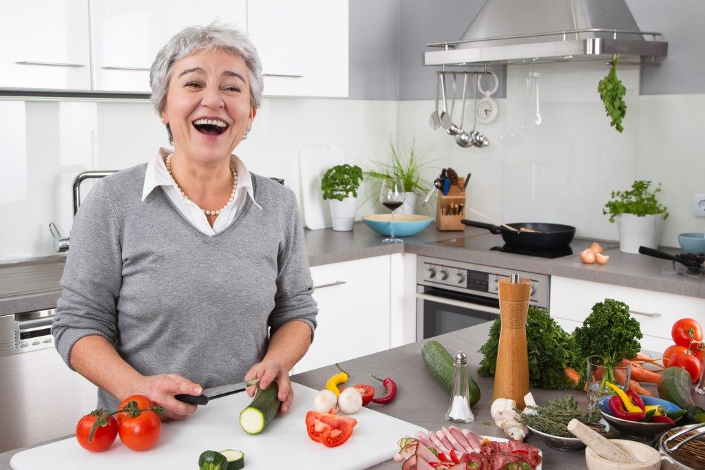 granny preparing a meal