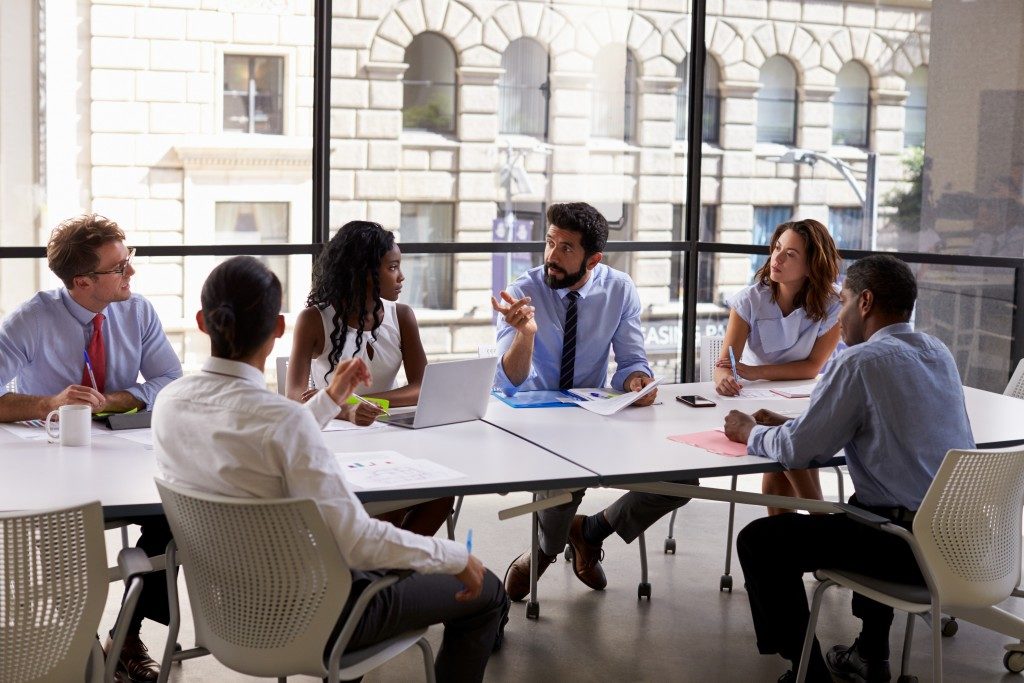 people at a business meeting