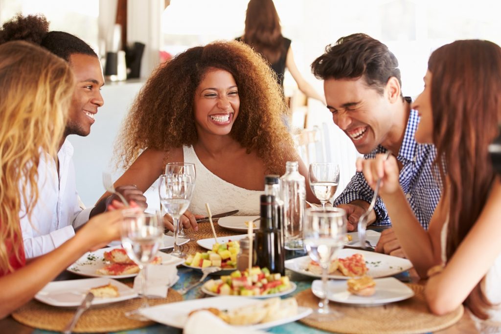 friends dining out