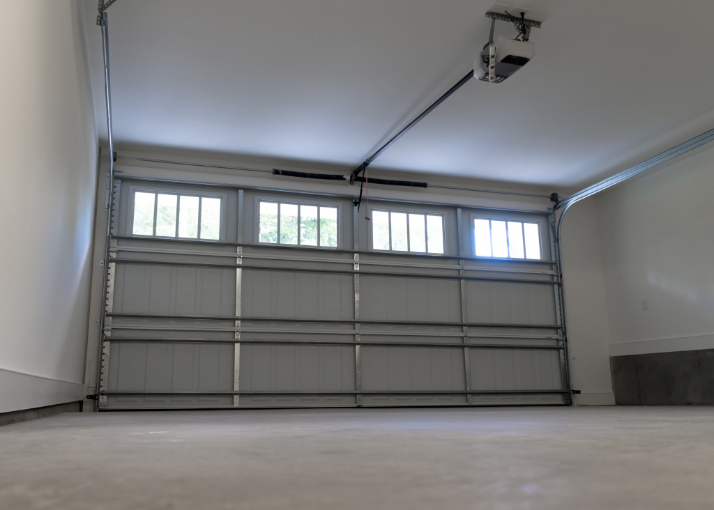 a spacious garage