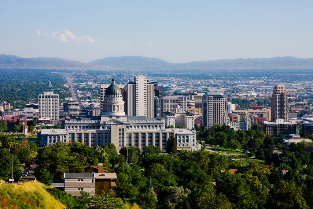 Aerial view of Salt Lake City
