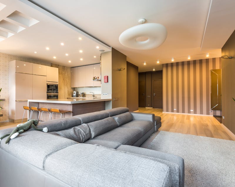 a well-lit living area